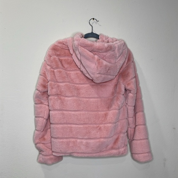 Ci Sono Kids by Cavalini Ultra Luxury Pink  Mink Faux Fur Plush Coat - Picture 2 of 6